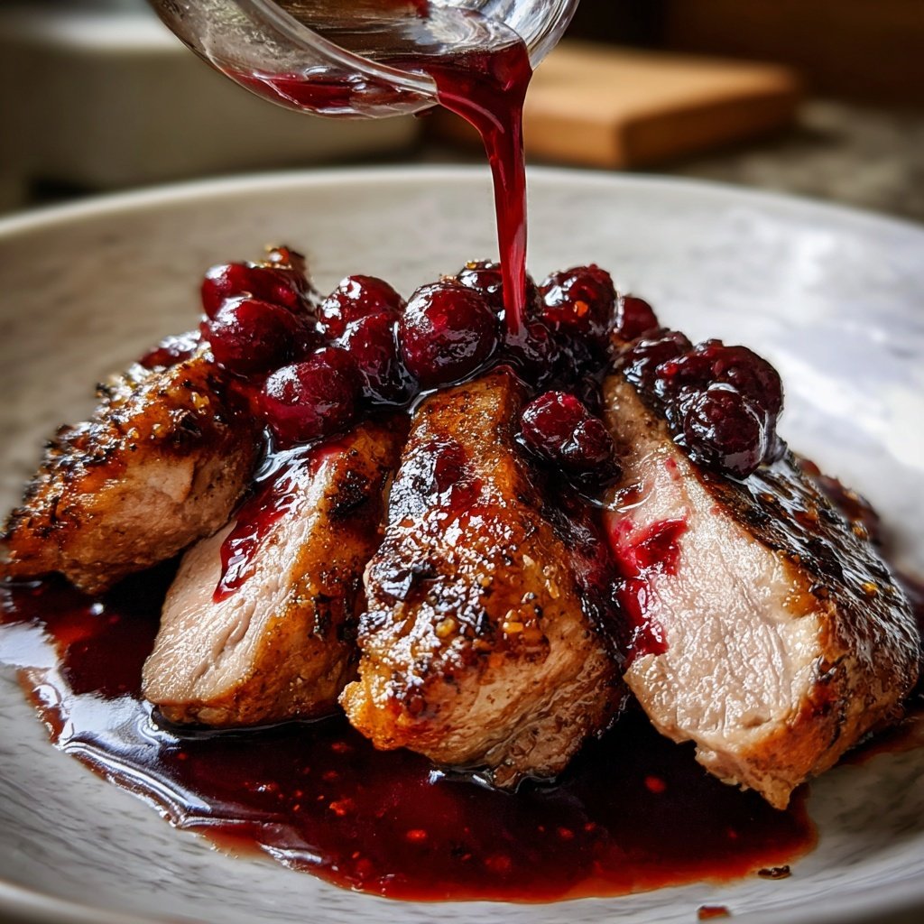 Entenbrust mit Kirschsauce