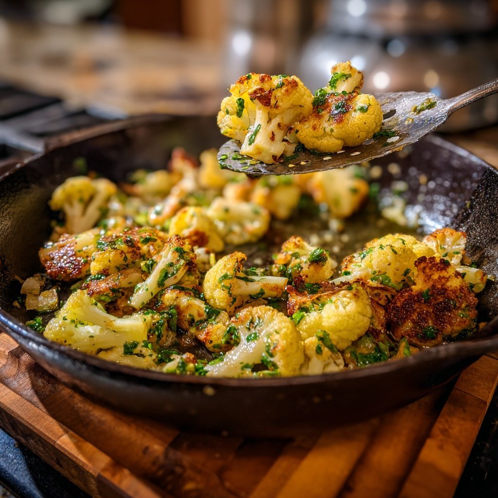 Blumenkohl Pfanne Mit Zitronensaft