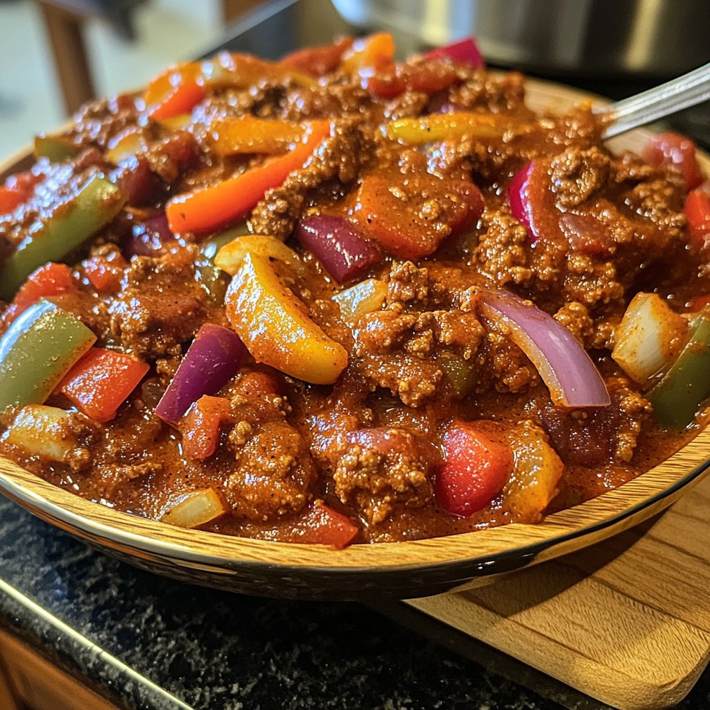 Chili sin Carne mit Paprika