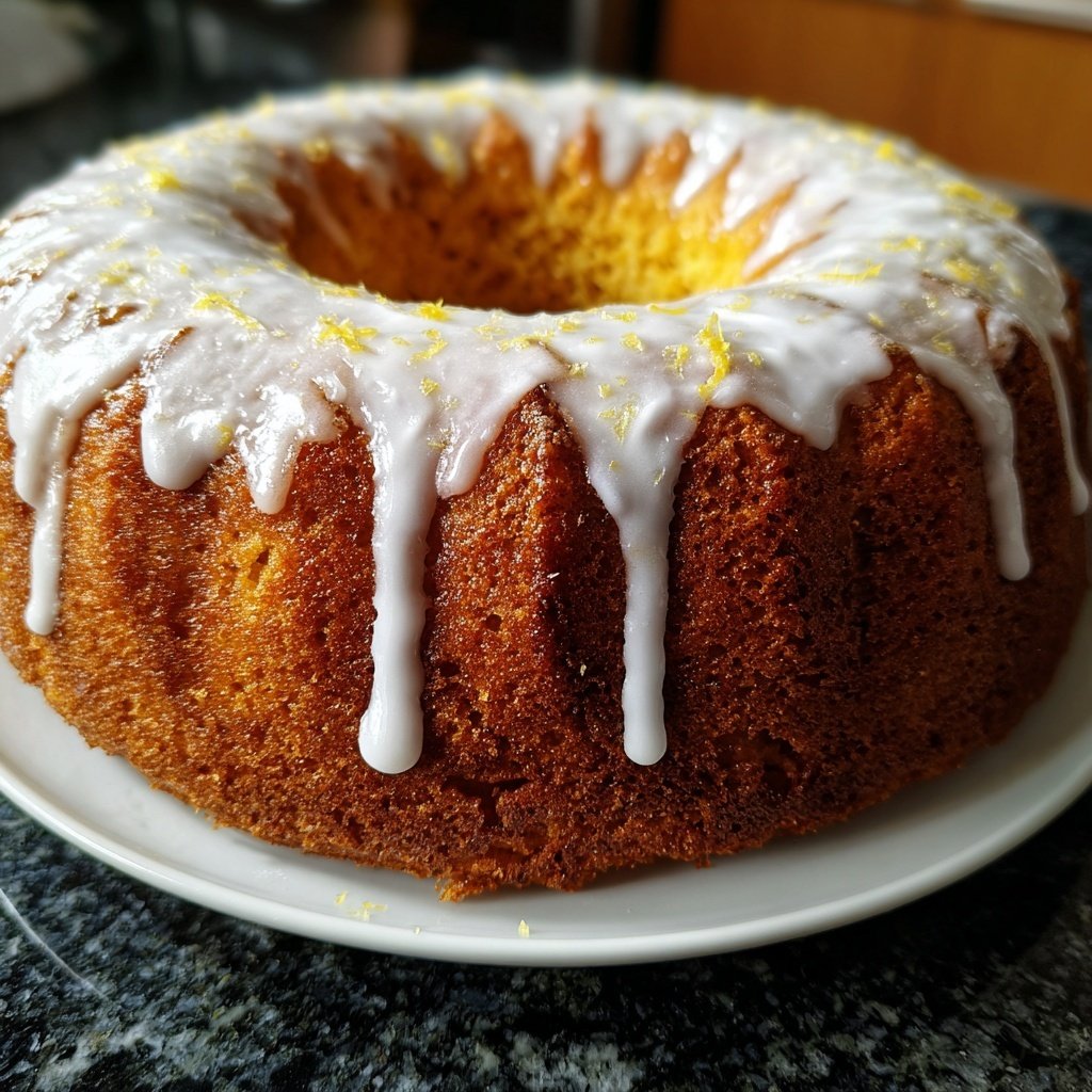 Zitronenkuchen mit Quarkglasur