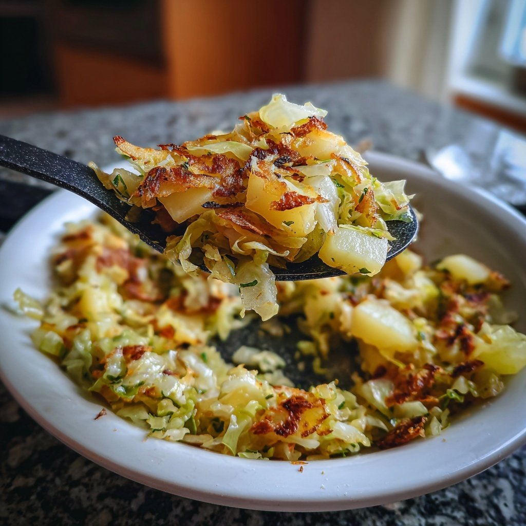 Herzhafte Spitzkohl-Kartoffel-Pfanne