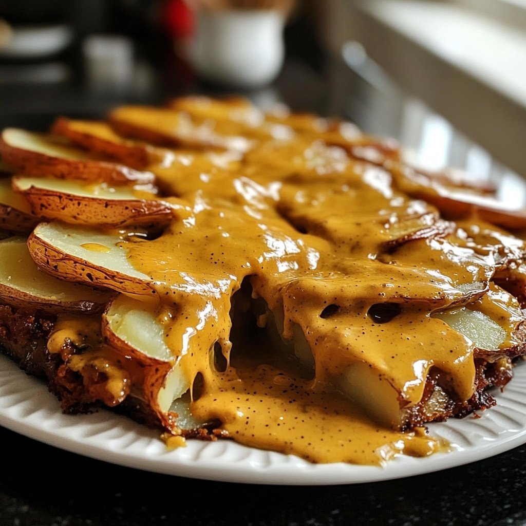 Kartoffelauflauf mit Senfsauce