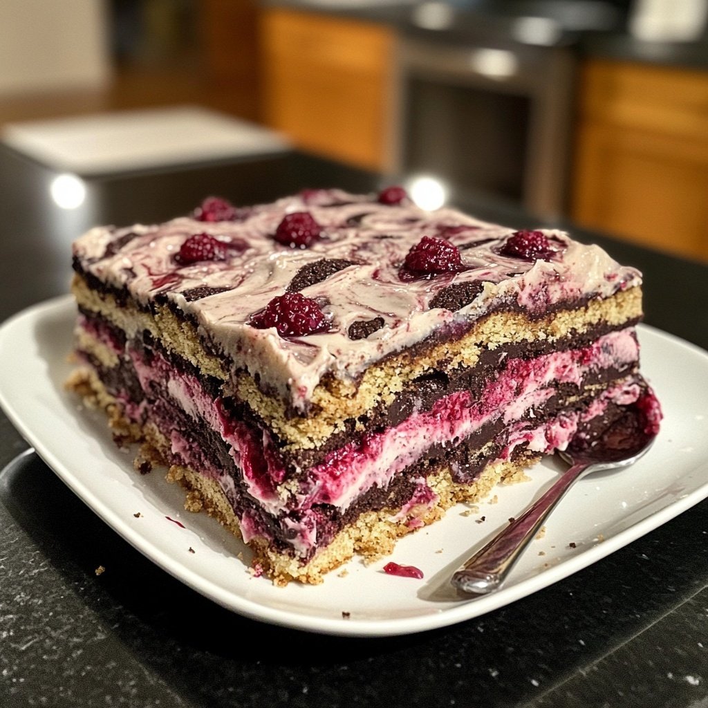 Himbeer-Oreo-Dessert