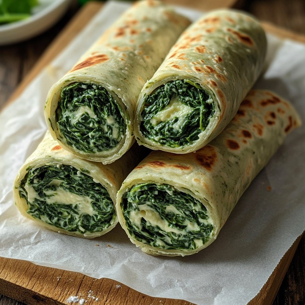 Wraps mit Spinat
