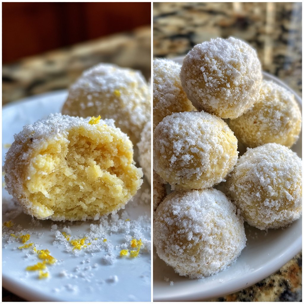 Quarkbällchen mit Zitronenzucker